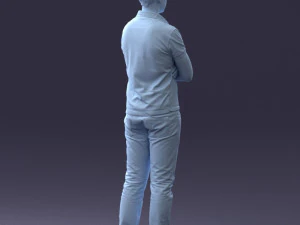 man in vrijetijdskleding 0506 3D-print klaar 3D printmodel