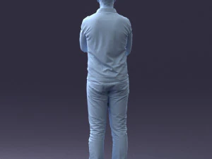 man in vrijetijdskleding 0506 3D-print klaar 3D printmodel