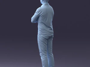 man in vrijetijdskleding 0506 3D-print klaar 3D printmodel