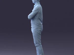 man in vrijetijdskleding 0506 3D-print klaar 3D printmodel