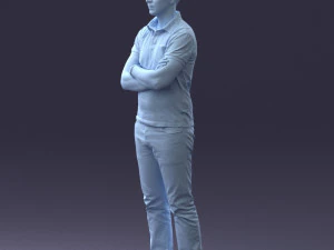 man in vrijetijdskleding 0506 3D-print klaar 3D printmodel