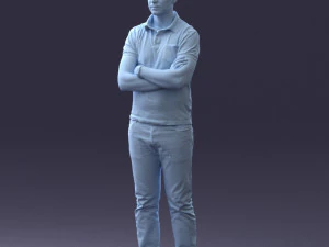 man in vrijetijdskleding 0506 3D-print klaar 3D printmodel