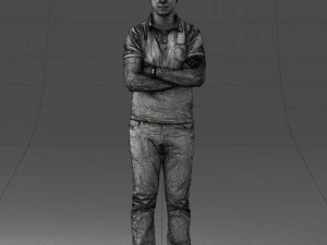 man in vrijetijdskleding 0506 3D-print klaar 3D printmodel