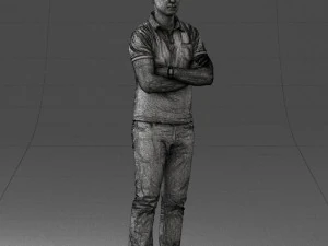 man in vrijetijdskleding 0506 3D-print klaar 3D printmodel