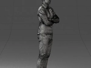 man in vrijetijdskleding 0506 3D-print klaar 3D printmodel