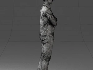 man in vrijetijdskleding 0506 3D-print klaar 3D printmodel