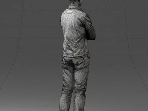 man in vrijetijdskleding 0506 3D-print klaar 3D printmodel