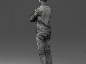 man in vrijetijdskleding 0506 3D-print klaar 3D printmodel