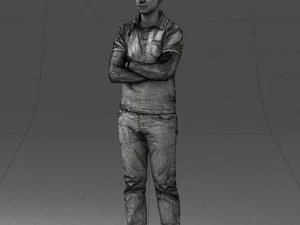 man in vrijetijdskleding 0506 3D-print klaar 3D printmodel