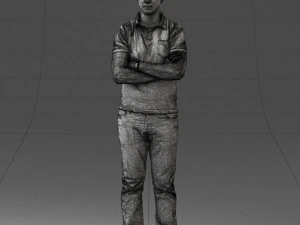 man in vrijetijdskleding 0506 3D-print klaar 3D printmodel