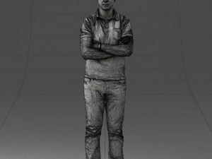 man in vrijetijdskleding 0506 3D-print klaar 3D printmodel