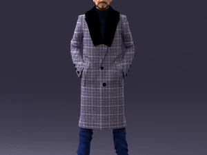 000204 Elegant Man in Long Coat 1119 3dp 3D Print Model