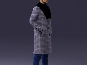 000204 Elegant Man in Long Coat 1119 3dp 3D Print Model