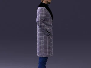 000204 Elegant Man in Long Coat 1119 3dp 3D Print Model