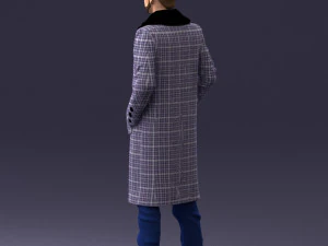 000204 Elegant Man in Long Coat 1119 3dp 3D Print Model