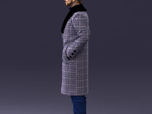 000204 Elegant Man in Long Coat 1119 3dp 3D Print Model