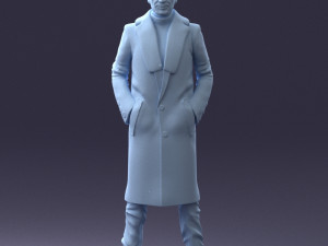man in coat 1119 3d print ready 3D Print Model