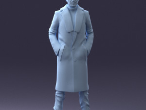 man in coat 1119 3d print ready 3D Print Model
