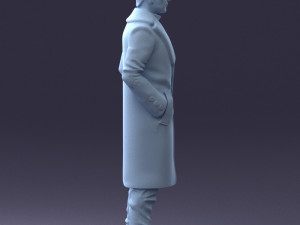 man in coat 1119 3d print ready 3D Print Model