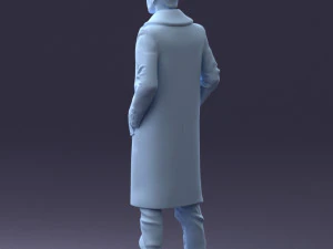 000204 Elegant Man in Long Coat 1119 3dp 3D Print Model