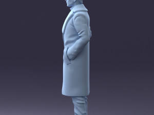 man in coat 1119 3d print ready 3D Print Model