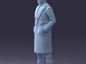 man in coat 1119 3d print ready 3D Print Model