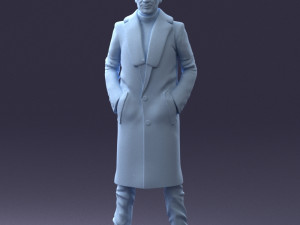 man in coat 1119 3d print ready 3D Print Model