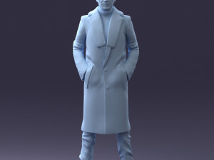 man in coat 1119 3d print ready 3D Print Model