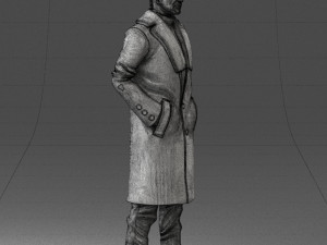 man in coat 1119 3d print ready 3D Print Model
