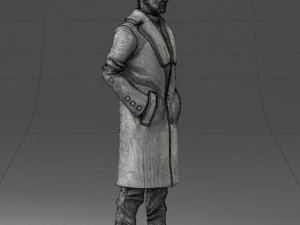 000204 Elegant Man in Long Coat 1119 3dp 3D Print Model
