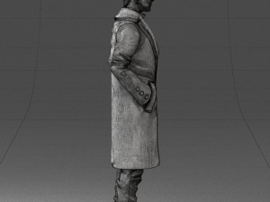man in coat 1119 3d print ready 3D Print Model
