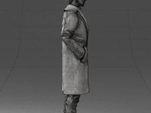 000204 Elegant Man in Long Coat 1119 3dp 3D Print Model