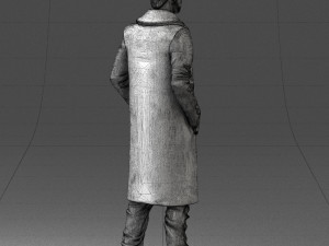 man in coat 1119 3d print ready 3D Print Model