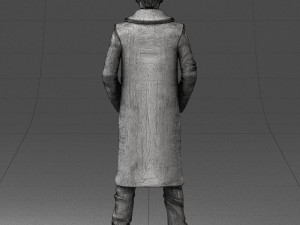 man in coat 1119 3d print ready 3D Print Model