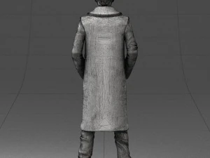 000204 Elegant Man in Long Coat 1119 3dp 3D Print Model