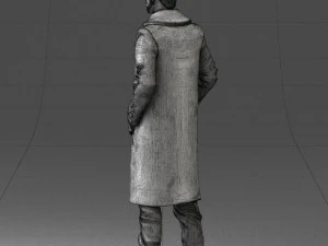 000204 Elegant Man in Long Coat 1119 3dp 3D Print Model