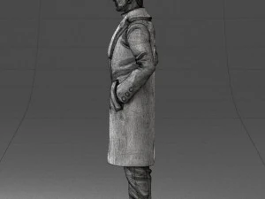000204 Elegant Man in Long Coat 1119 3dp 3D Print Model
