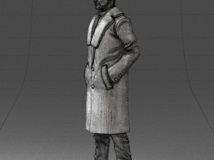 man in coat 1119 3d print ready 3D Print Model