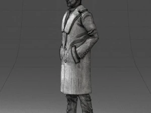 000204 Elegant Man in Long Coat 1119 3dp 3D Print Model