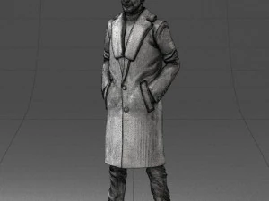 000204 Elegant Man in Long Coat 1119 3dp 3D Print Model