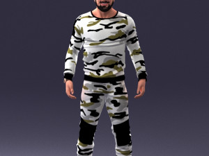 man in camouflage 1203 3D-Modell