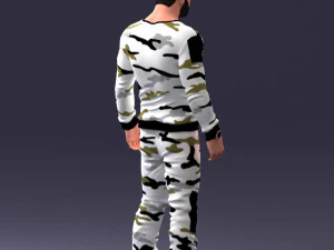 man in camouflage 1203 3D Model