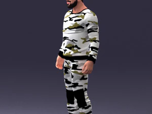 man in camouflage 1203 3D Model