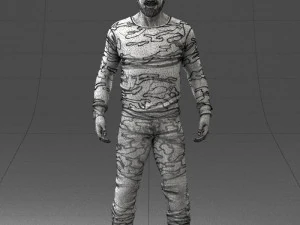 man in camouflage 1203 3D Model