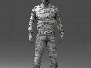 man in camouflage 1203 3D Model