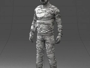man in camouflage 1203 3D Model