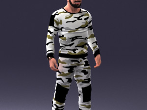 man in camouflage 1203 3d print ready Modello di stampa 3D