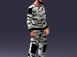 man in camouflage 1203 3d print ready Modello di stampa 3D
