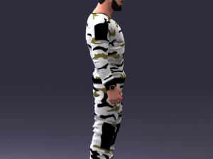 man in camouflage 1203 3d print ready Modello di stampa 3D