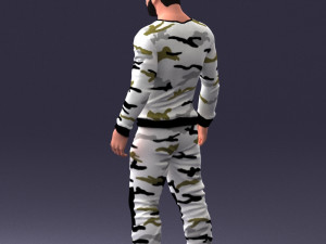 man in camouflage 1203 3d print ready Modello di stampa 3D